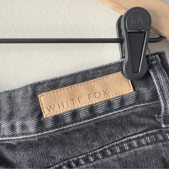 White Fox Stylish Straight Leg Jeans Black Denim Pants Dark Gray Charcoal casual - Picture 5 of 10
